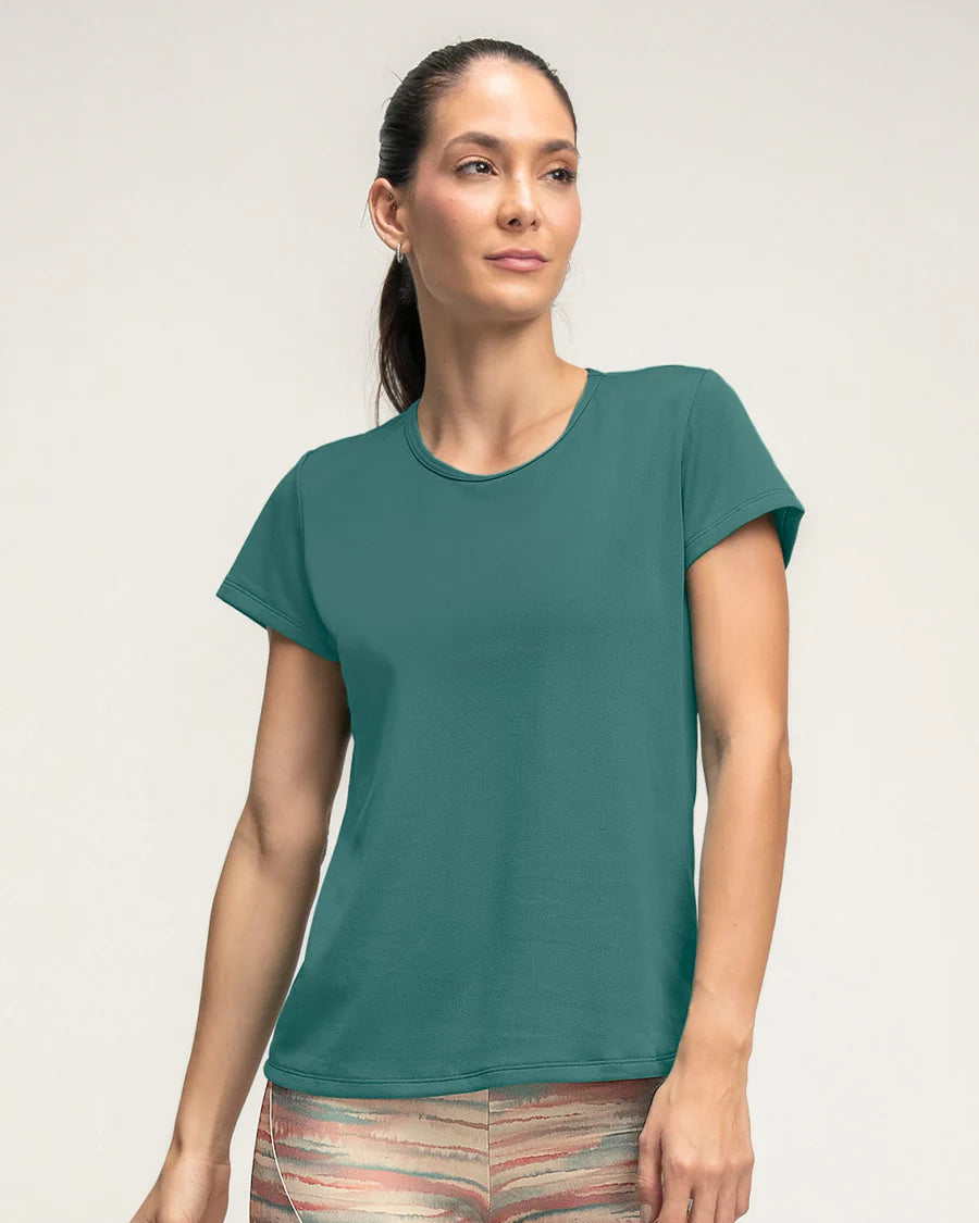 Camiseta deportiva de secado rápido y silueta semiajustada - 195324