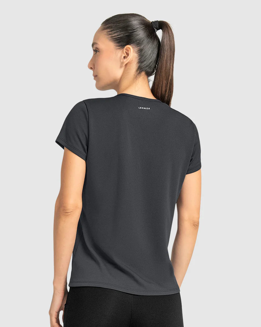Camiseta deportiva de secado rápido y silueta semiajustada - 195324