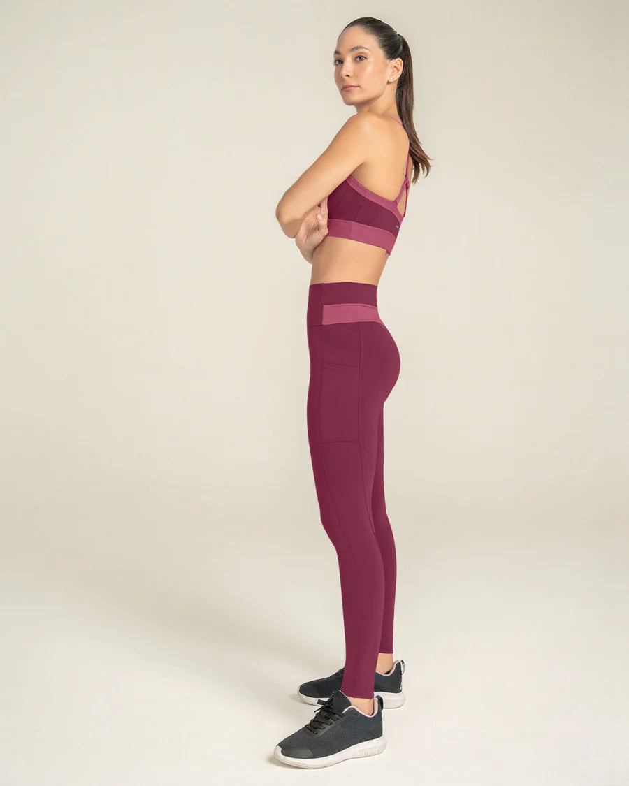 Legging tiro alto control en abdomen y muslos con bolsillo lateral - 195616