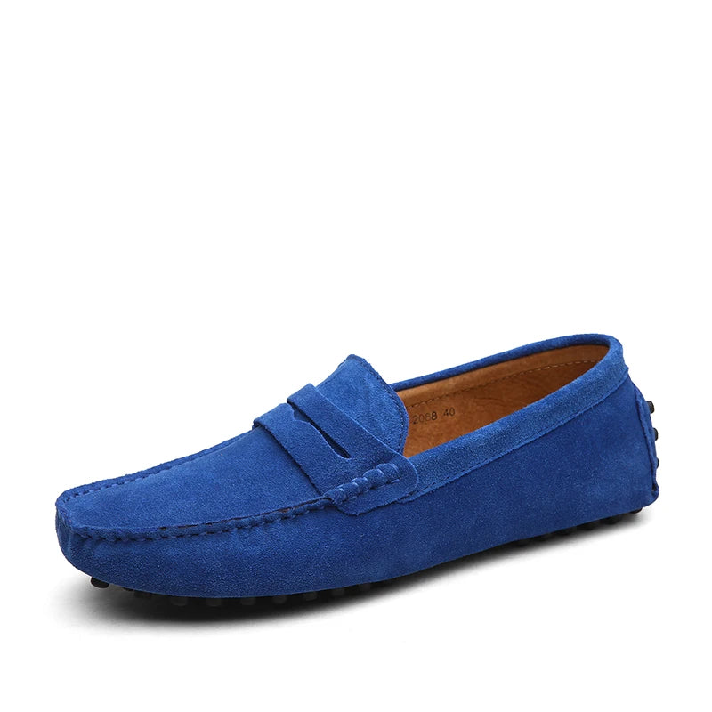Men High Quality Leather Loafers Men Casual Shoes Moccasins Slip on Men'S Flats Fashion Men Shoes Male Driving Shoes Size 38-49