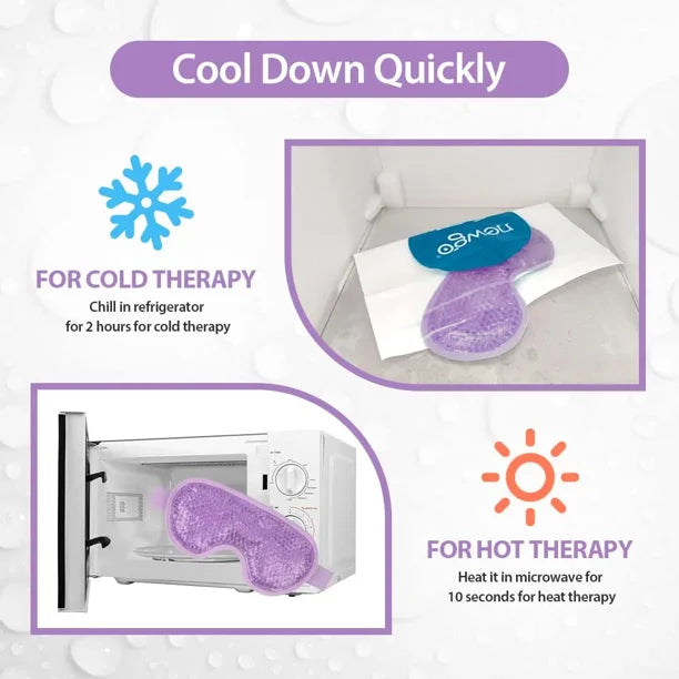 💜 Antifaz de Gel Terapéutico Frío & Calor – Descanso y Alivio que se Sienten