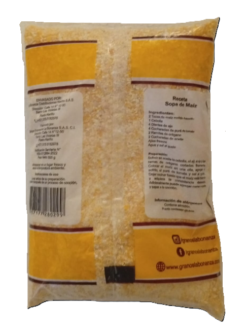 10159-2 🌽 Maíz Molido Amarillo Bonanza 500g