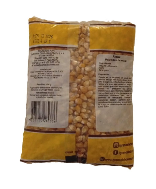 101510-1 🌽 Maíz Pira La Bonanza x500g