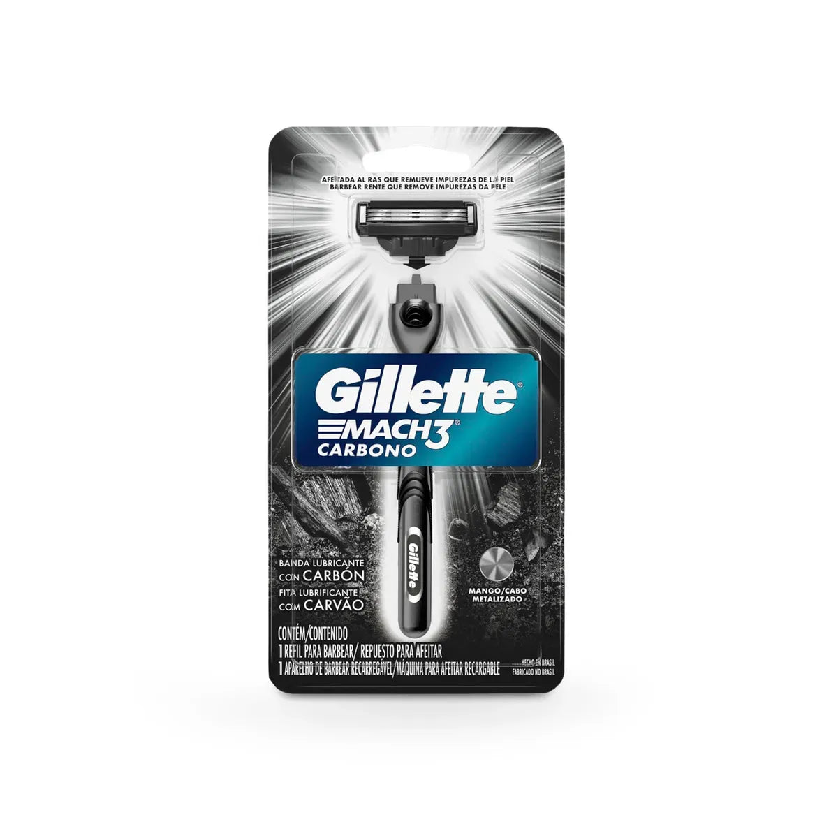 34809 🪒 Máquina de Afeitar Gillette Mach3 Carbón