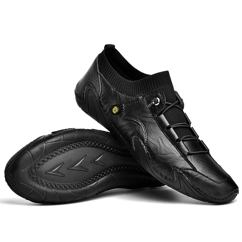Men Shoes Casual Leather Handmade Men Sneakers Breathable Driving Shoes Designer Men'S Loafers Fashion Moccasins Zapatos Hombre