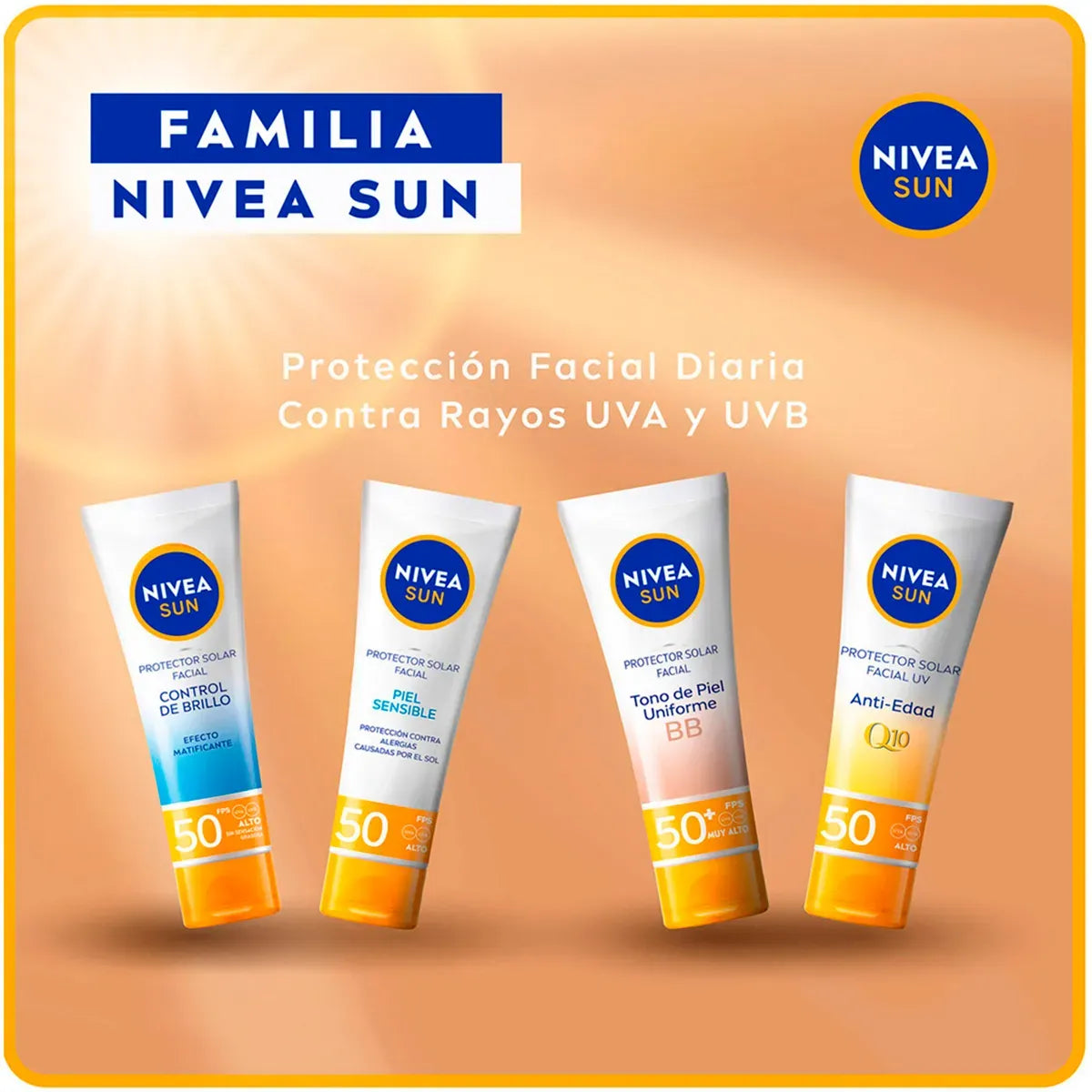 Protector solar facial Nivea Antiedad FPS50 x 50ml