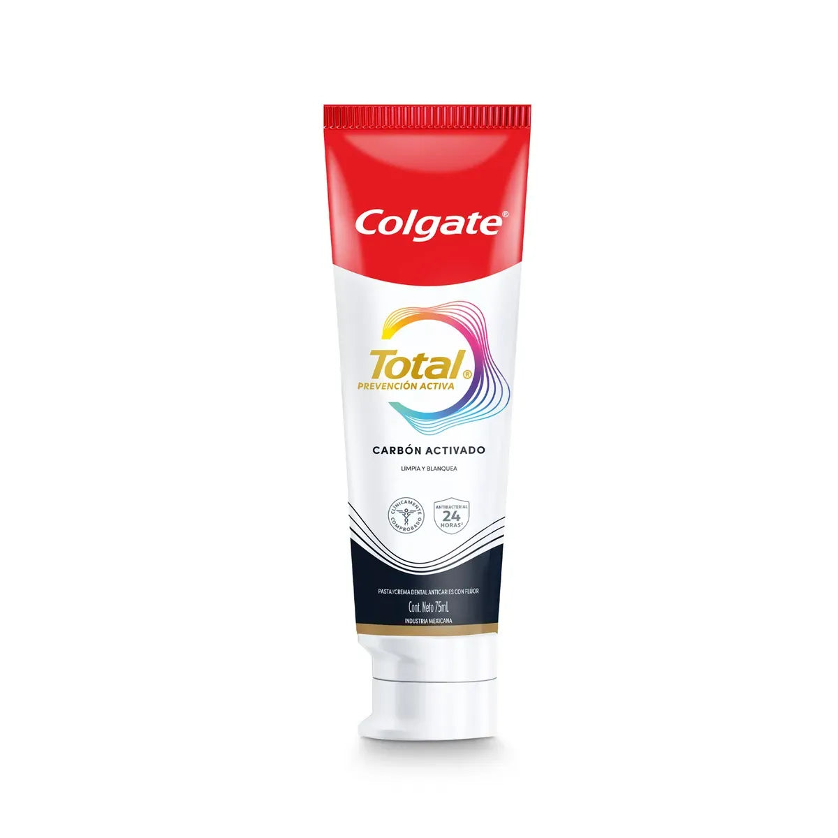 Crema Dental Colgate Total Prevención Activa Carbón x 150ml -CÓD N35655 - x 75ml CÓD N35252