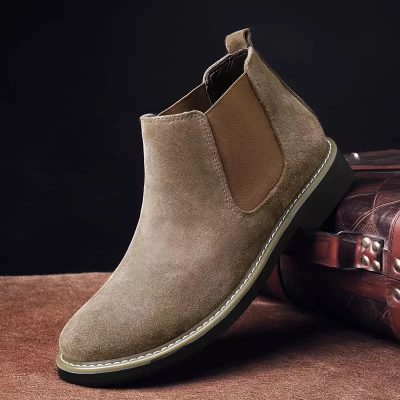 2022 New Men Boots High Quality Suede Leather Chelsea Boots Men Autumn Boots for Men Botas Zapatos De Hombre Chaussure Homme