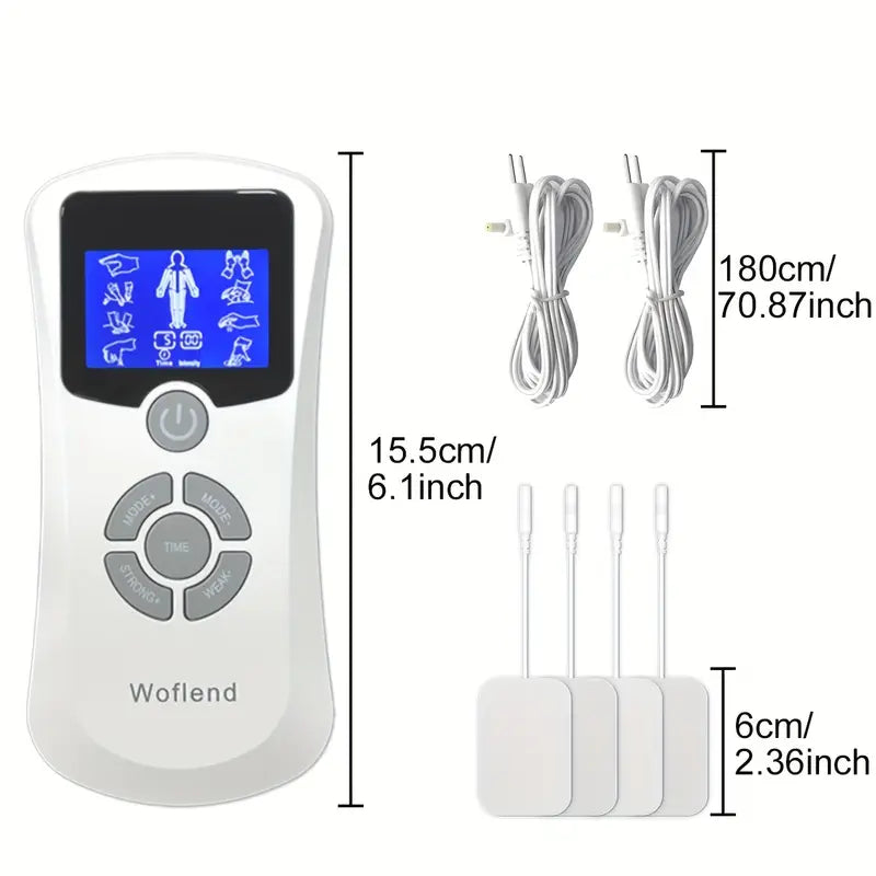 Estimulador muscular TENS, masajeador multifuncional EMS para todo el cuerpo - TModelo AST-802B