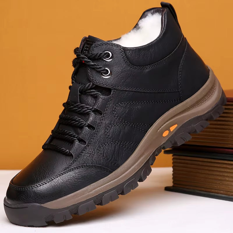 Leather Men Casual Shoes Hiking Outdoor Breathable Non-Slip Sneakers Men Loafers Shoes Zapatos Hombre Casual Mannen Schoenen