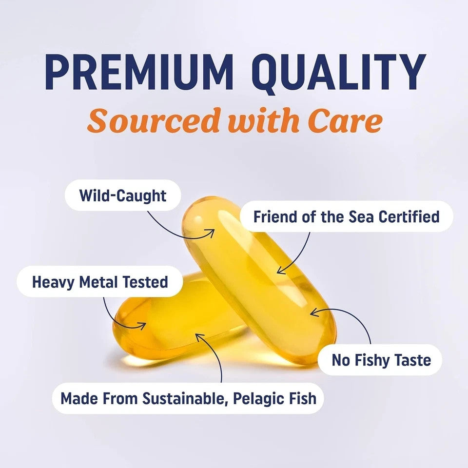 Triple Strength Omega 3 Fish Oil 3600Mg EPA & DHA over 2100Mg Omega3 Fatty 120Ct