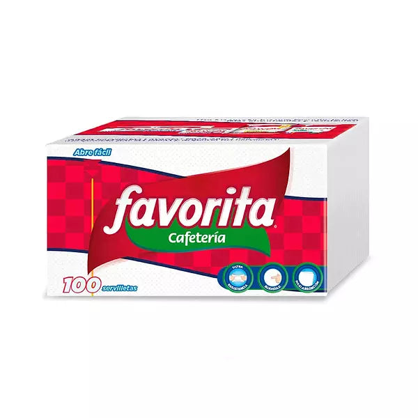 1138-2 Servilletas Favorita® Cafetería x100 Unidades (16,7 cm X 25,5 cm)