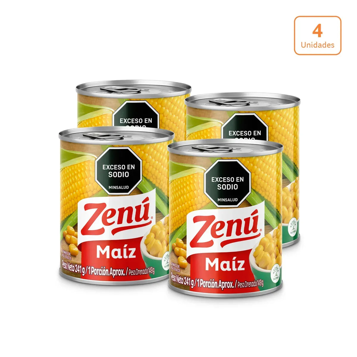 Maiz Dulce ZENU x 241 g x 4 und - N84198
