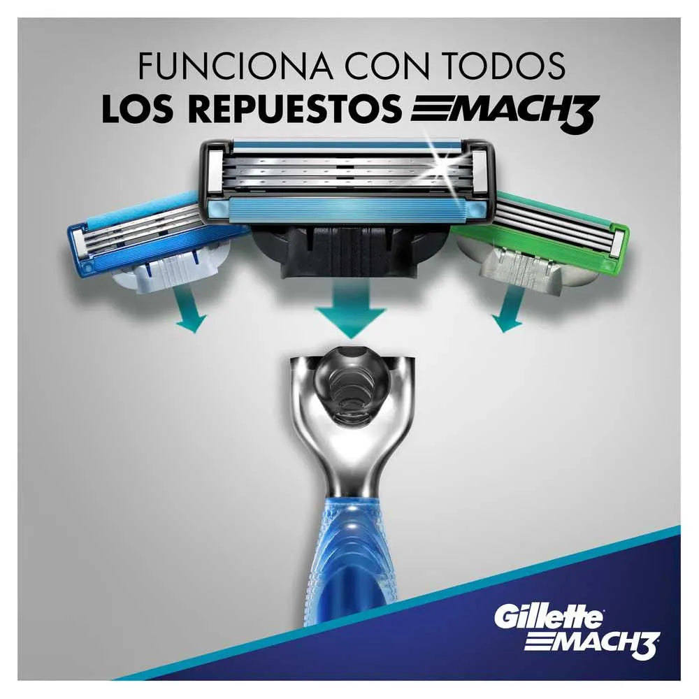 1563 💧 Máquina para Afeitar Gillette Mach3 Aqua Grip 1UP