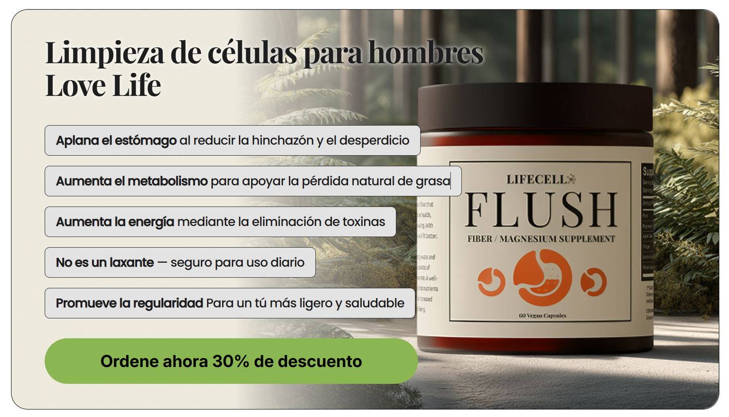 LifeCell Flush for Men - Suplemento de Fibra / Magnesio - LC2