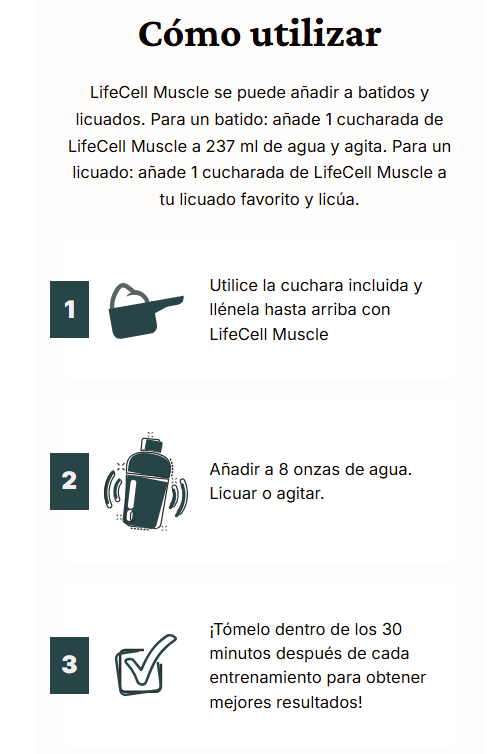 LifeCell Muscle Builder - Proteína antienvejecimiento para el desarrollo muscular - LC4