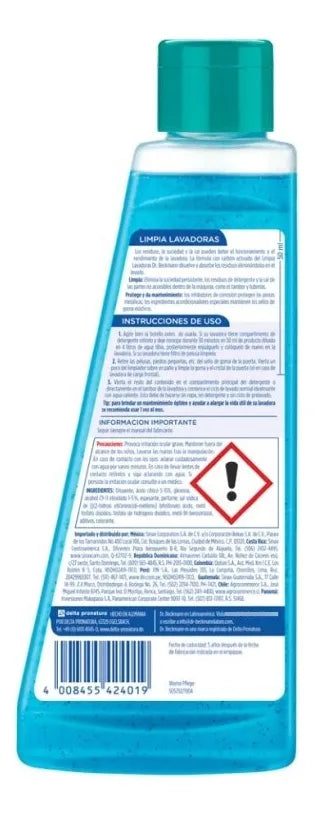 118-1 Dr. Beckmann® Limpia Lavadoras 250 ml – Cuidado Completo Brisa Marina