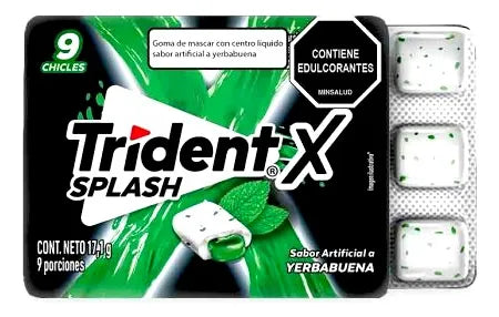 10121-6 Chicle Trident® X Splash Yerbabuena 9 Chicles
