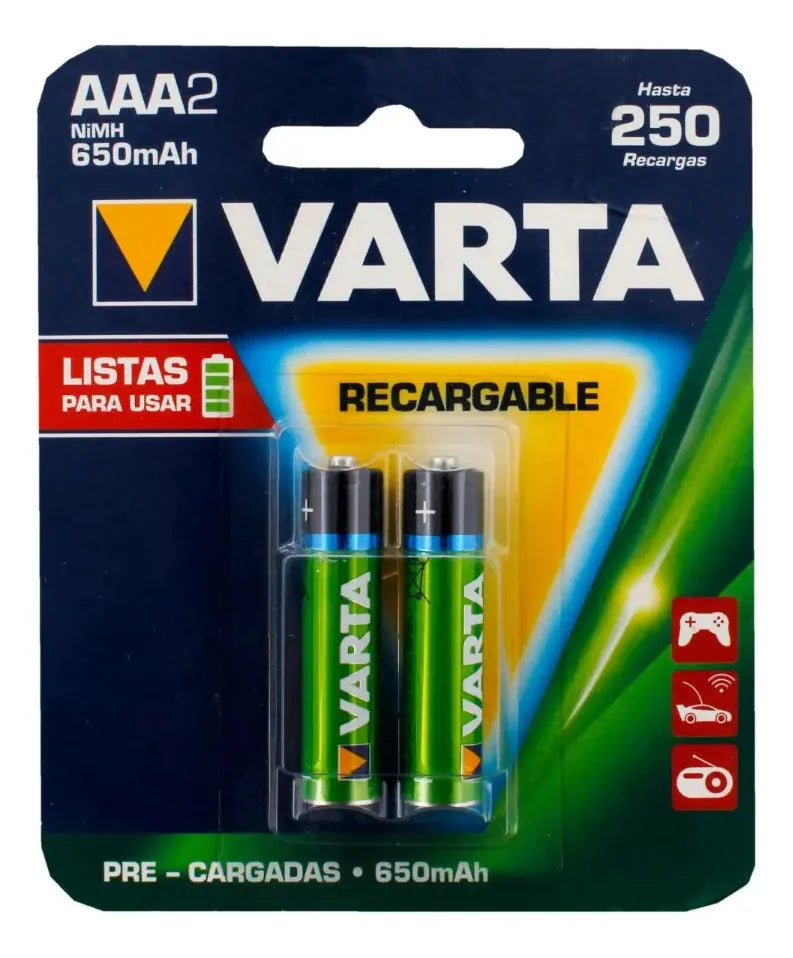 1222-2 🔋 Pila Varta Recargable AAA x2 Unidades