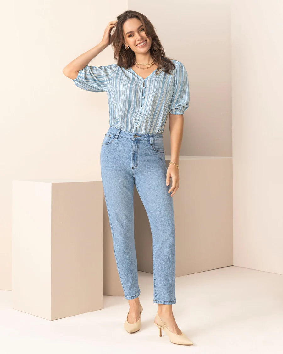 Camiseta manga 3/4 con botones con ojales - LF7319