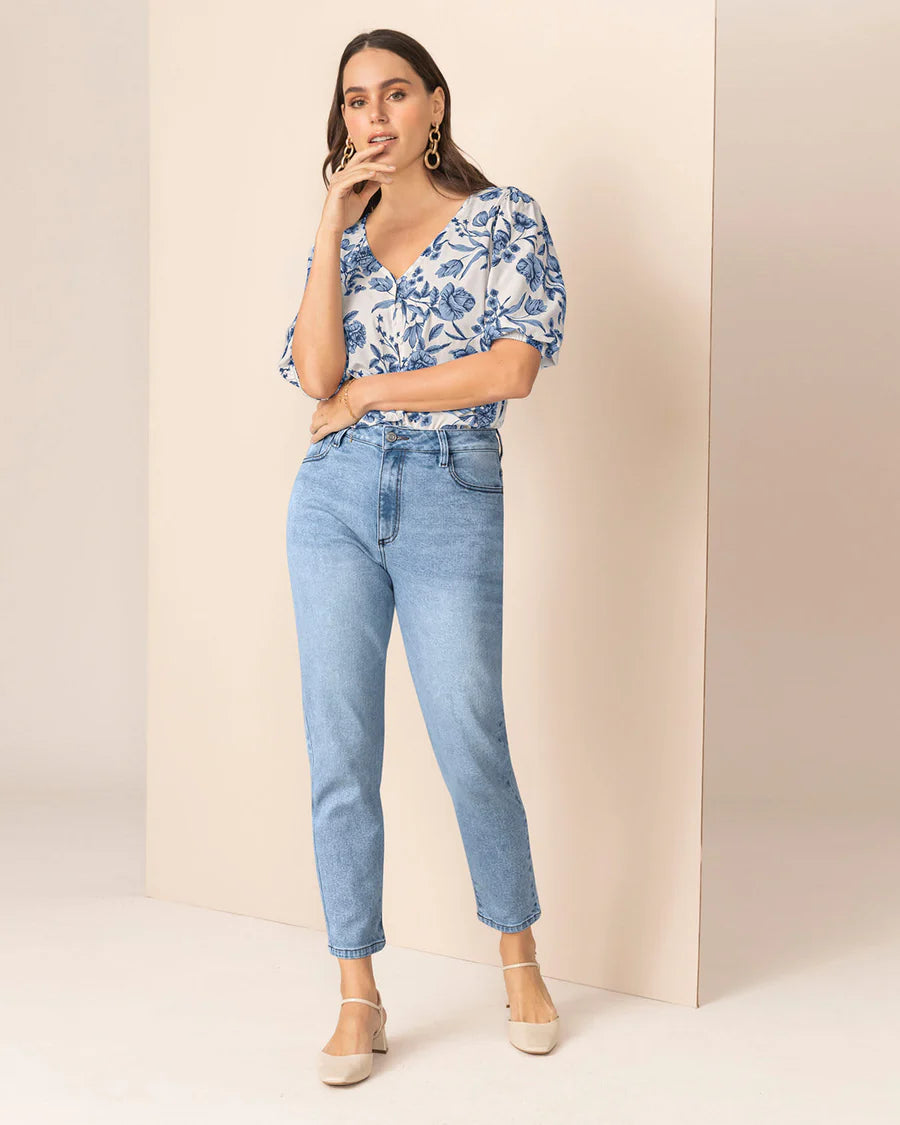 Camiseta manga 3/4 con botones con ojales - LF7319