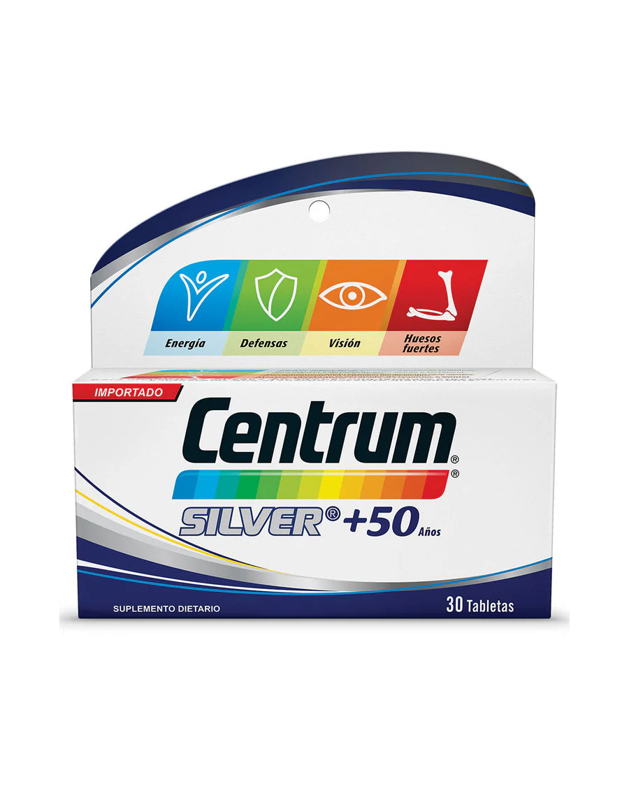 Centrum Silver + 50 años Energía y Defensas X 30 tabs