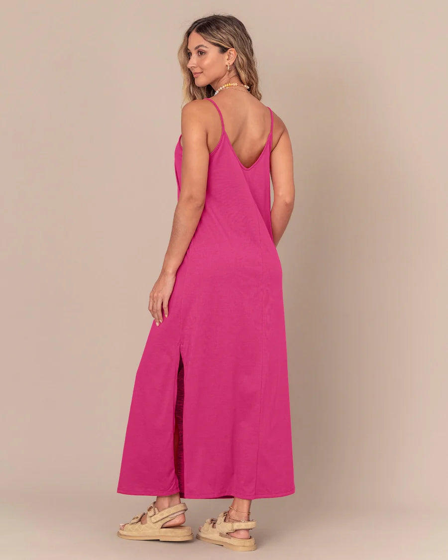 Vestido largo de tiritas con aberturas laterales - J2710S