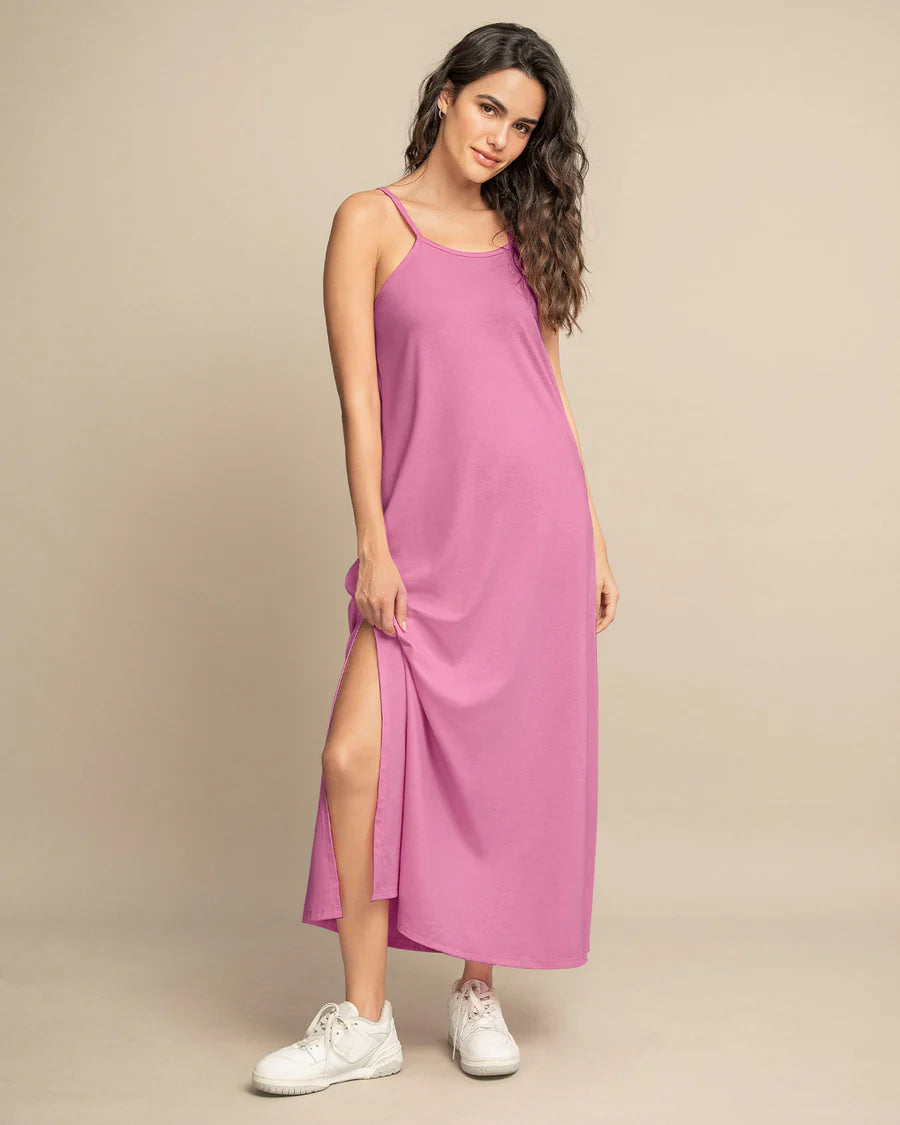 Vestido largo de tiritas con aberturas laterales - J2710S