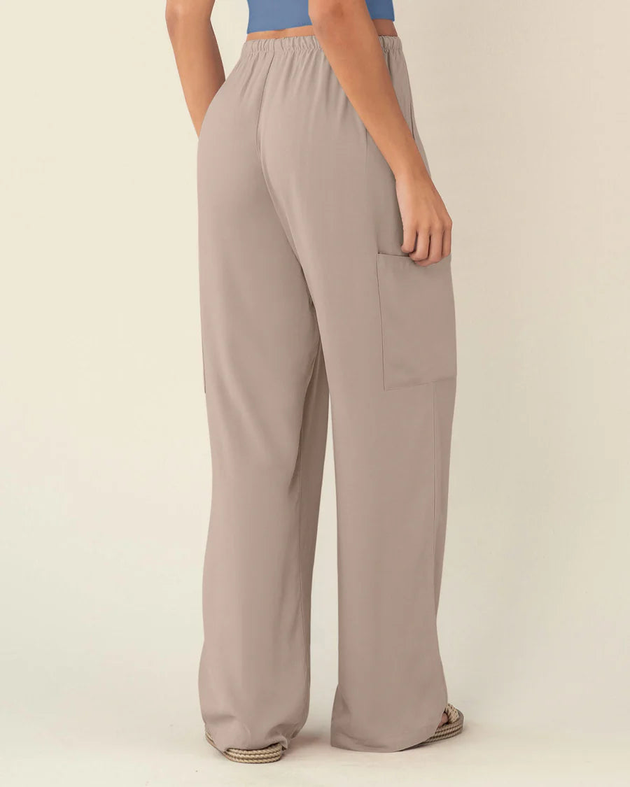 Pantalón tipo cargo con elástico en cintura ajustable - J2835