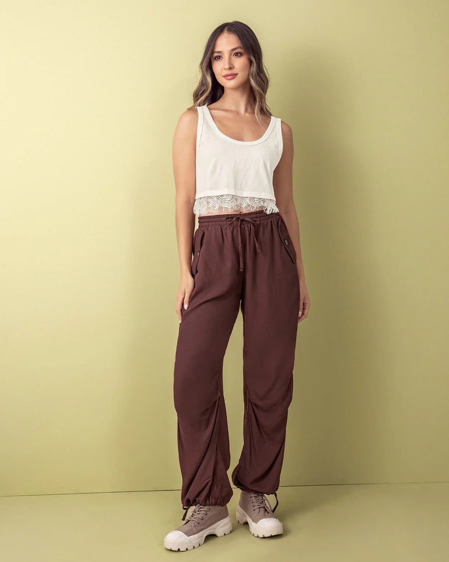 Pantalón tiro bajo bota recta - J3013