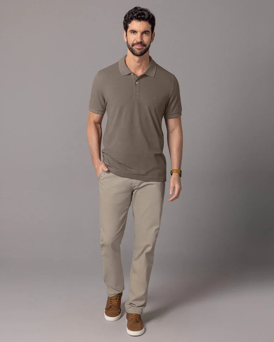Pantalón bota recta en drill de tacto suave stretch - M2249P