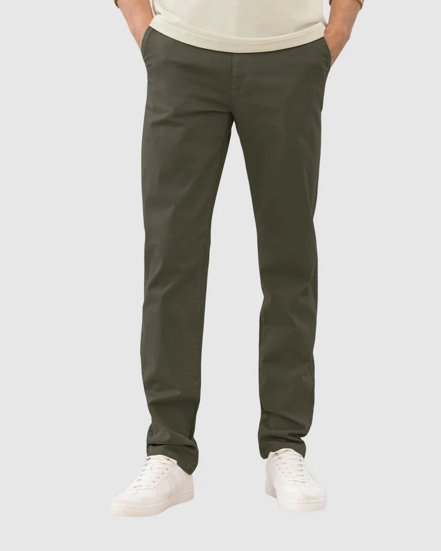 Pantalón bota recta en drill de tacto suave stretch - M2249P