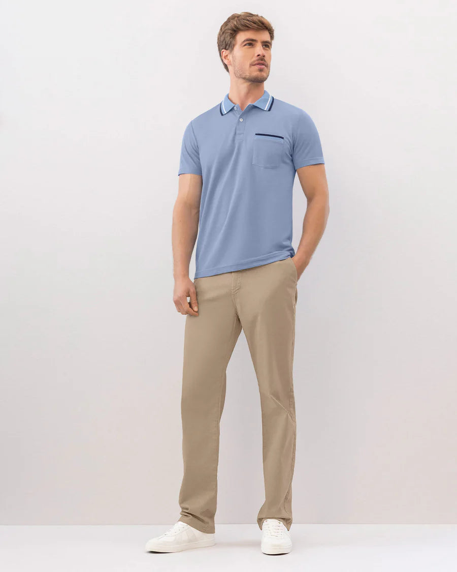 Pantalón bota recta en drill de tacto suave stretch - M2249P