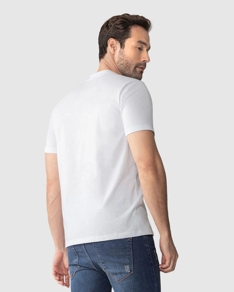 Camiseta manga corta con logo bordado en frente - M2843M