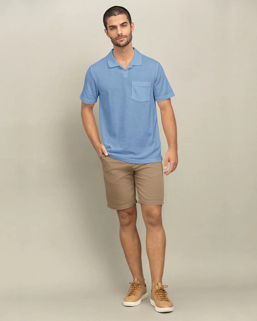 Camiseta tipo polo con bolsillo en frente - M3064