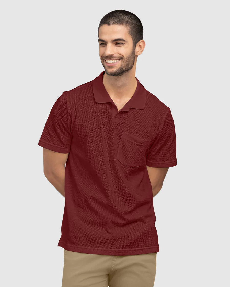 Camiseta tipo polo con bolsillo en frente - M3064