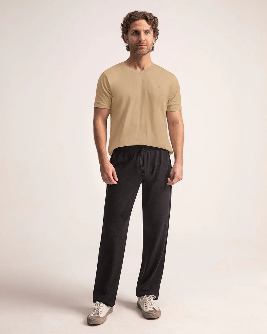 Pantalón exterior bota recta con elástico en cintura para hombre - MP466