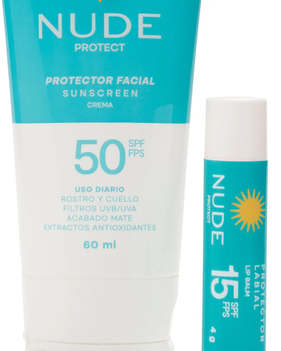 Protector Facial SPF50 + Gratis Bálsamo Labial SPF15