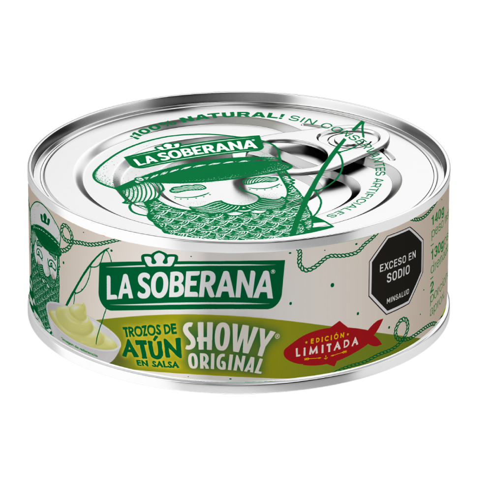 1013112 🐟 Trozos de Atún La Soberana en Salsa Showy® Original de Zafran 140 g