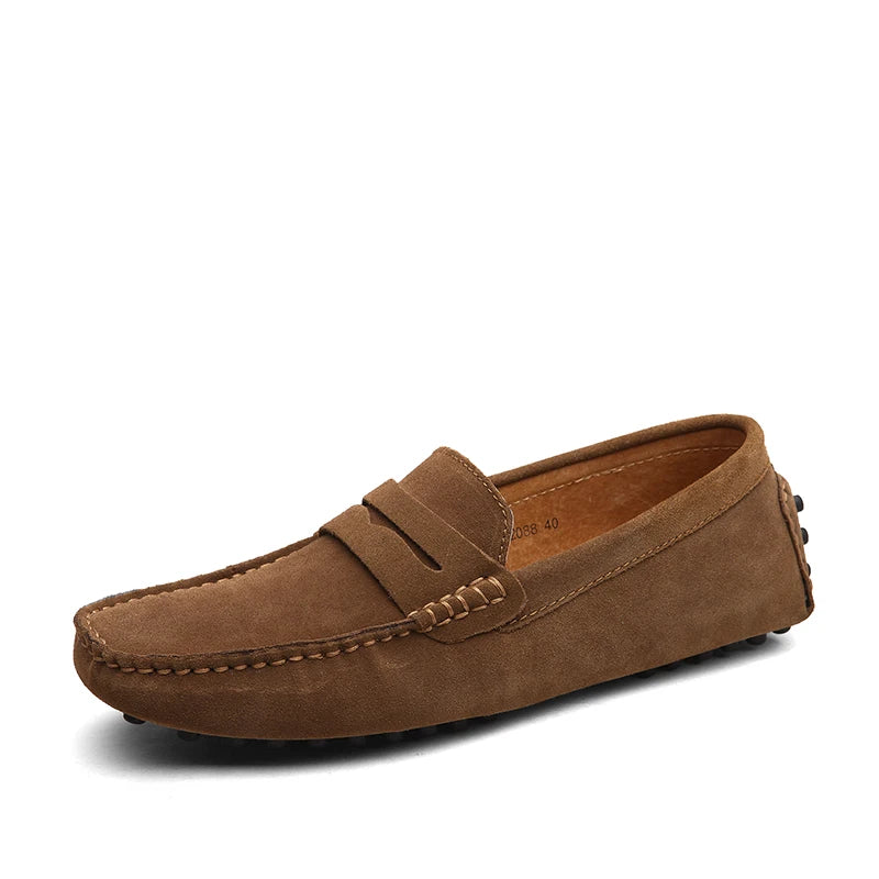 Men High Quality Leather Loafers Men Casual Shoes Moccasins Slip on Men'S Flats Fashion Men Shoes Male Driving Shoes Size 38-49