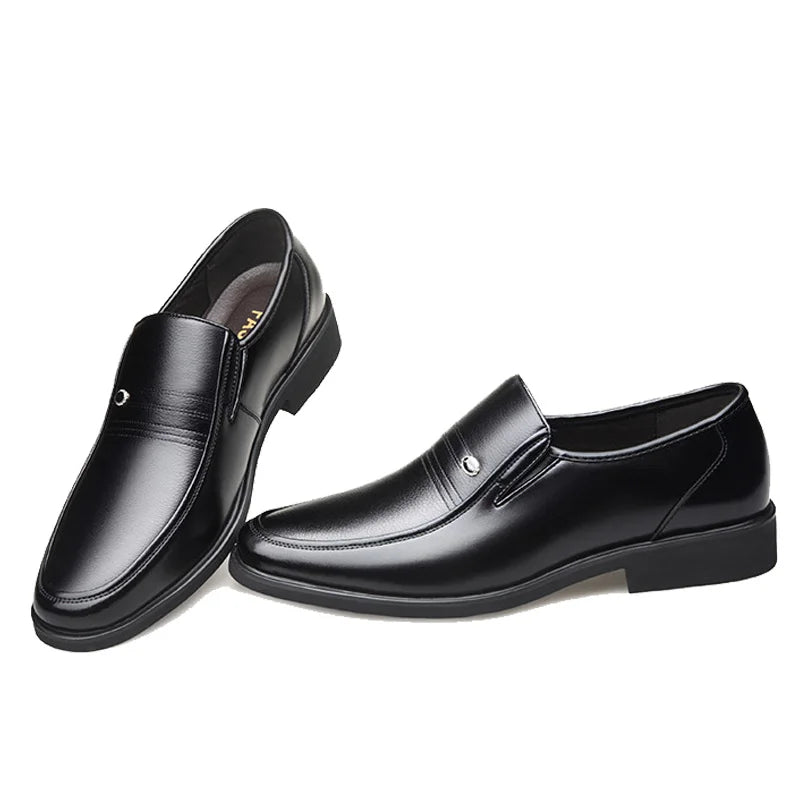 Mens Dress Shoes Fashion Pointed Toe Men'S Business Casual Shoes Brown Black Leather Oxfords Shoes Zapatos De Hombre