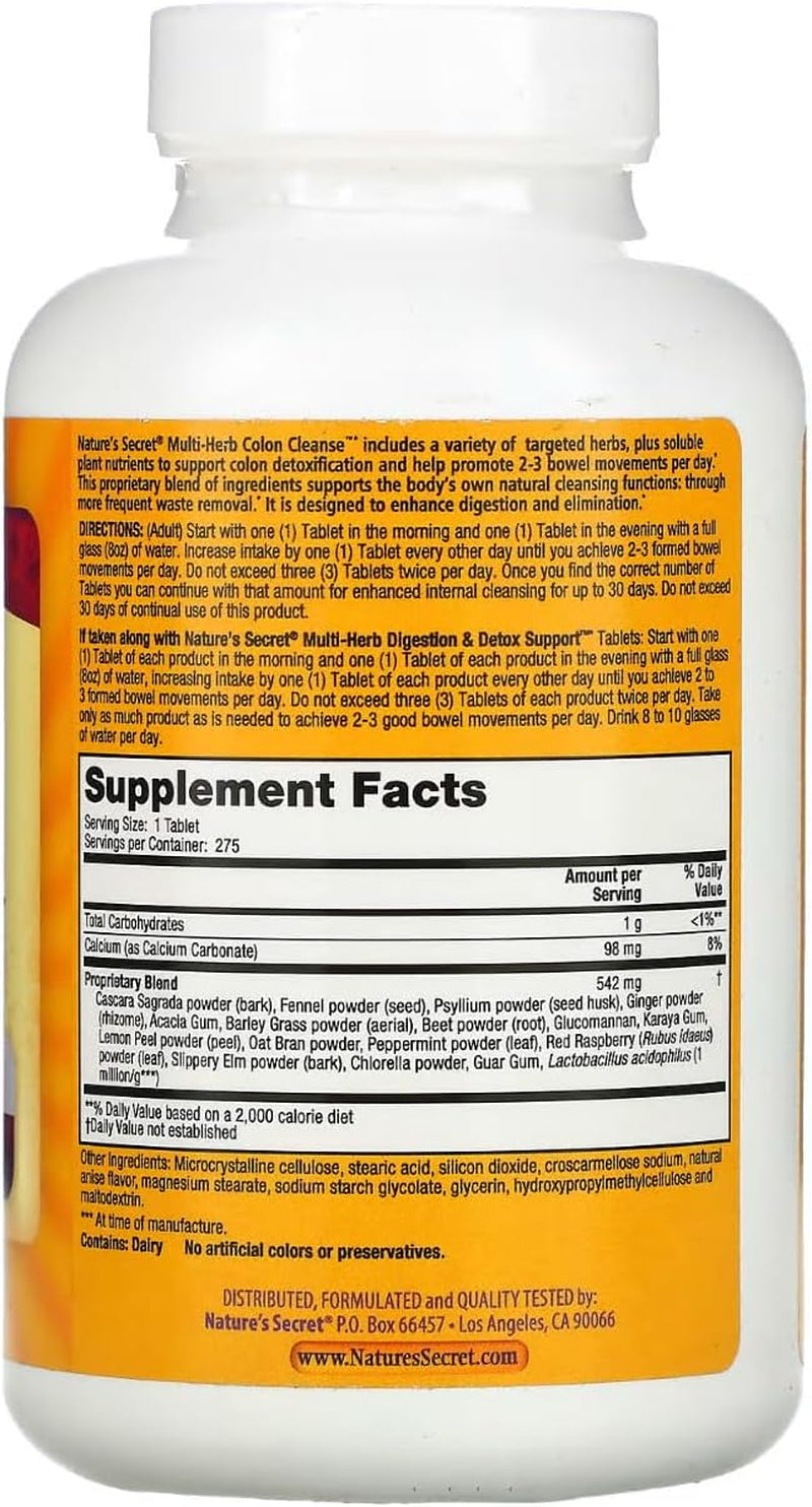 Multi-Herb Colon Cleanse, 275 Tablets
