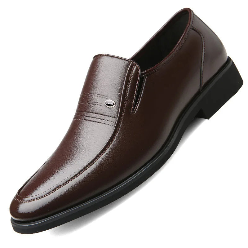Mens Dress Shoes Fashion Pointed Toe Men'S Business Casual Shoes Brown Black Leather Oxfords Shoes Zapatos De Hombre