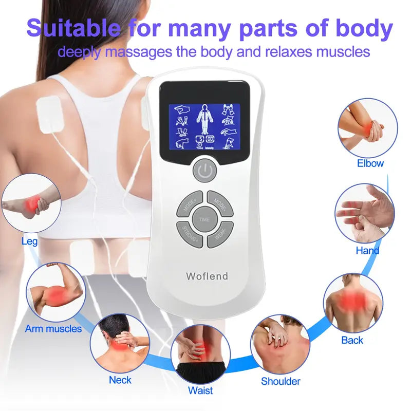 Estimulador muscular TENS, masajeador multifuncional EMS para todo el cuerpo - TModelo AST-802B