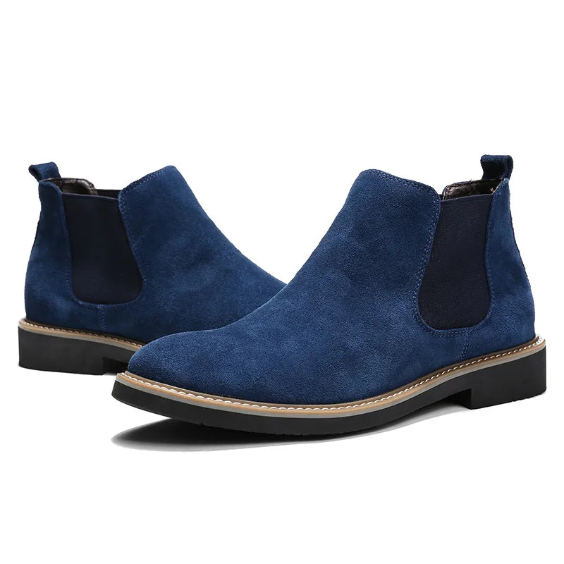 2022 New Men Boots High Quality Suede Leather Chelsea Boots Men Autumn Boots for Men Botas Zapatos De Hombre Chaussure Homme