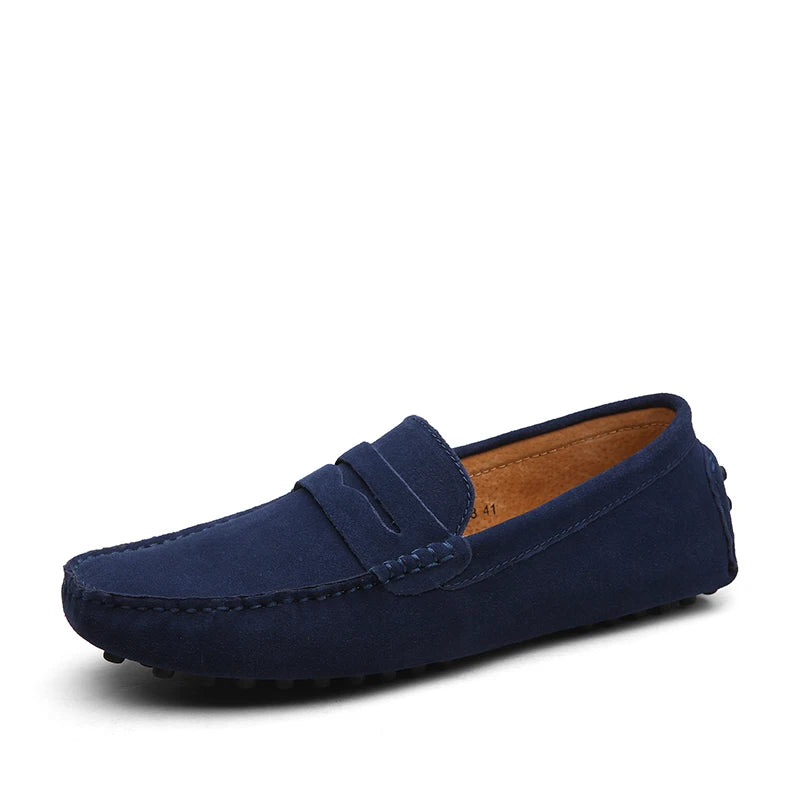 Men High Quality Leather Loafers Men Casual Shoes Moccasins Slip on Men'S Flats Fashion Men Shoes Male Driving Shoes Size 38-49