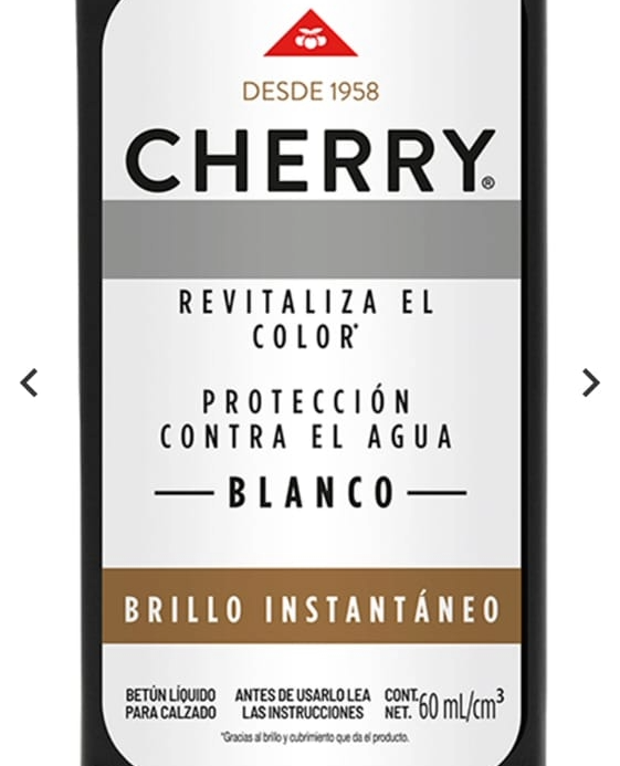 13141-2 👟✨ Cherry Betún Líquido Blanco 60 ml