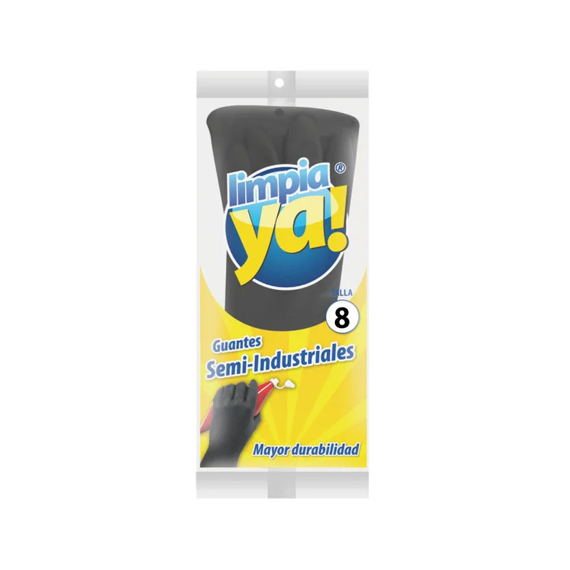 11332 🖤 Guante Semi Industrial Calibre 14 Negro – Talla 8 | Protección Superior para Tareas Exigentes | TG - 11