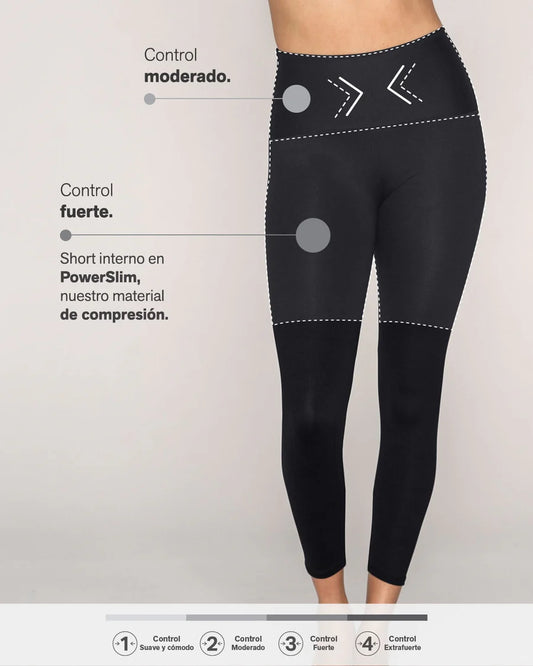Legging de control con short interno levanta cola - 012910