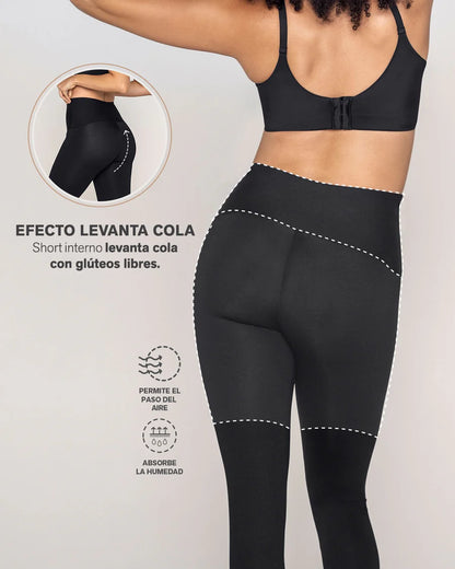 Legging de control con short interno levanta cola - 012910